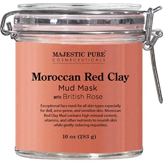 Morroccan red clay face mask